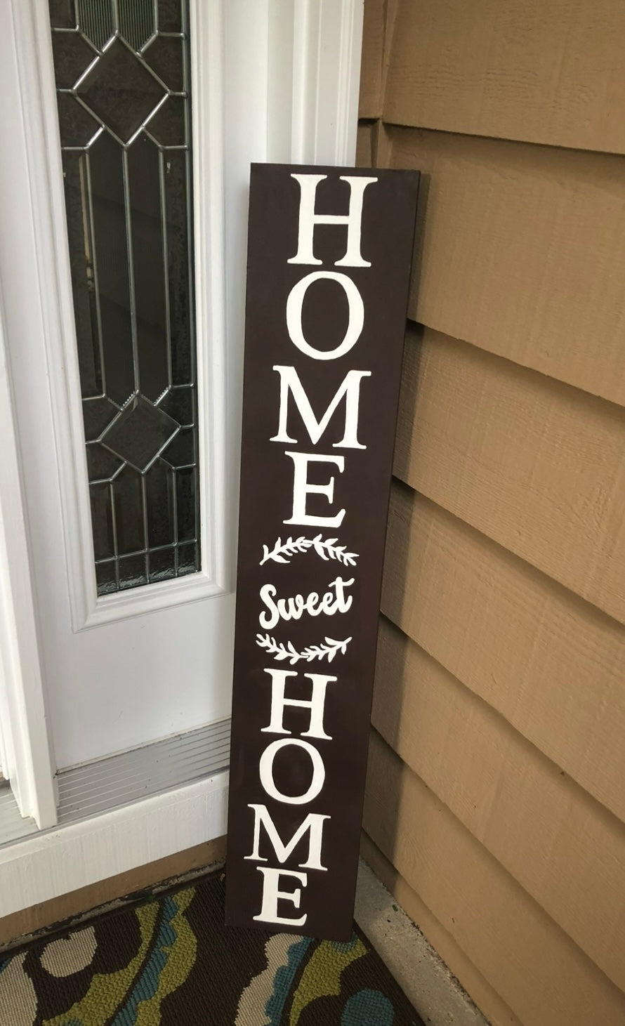 “Welcome/Home Sweet Home” Front Porch Wood Sign