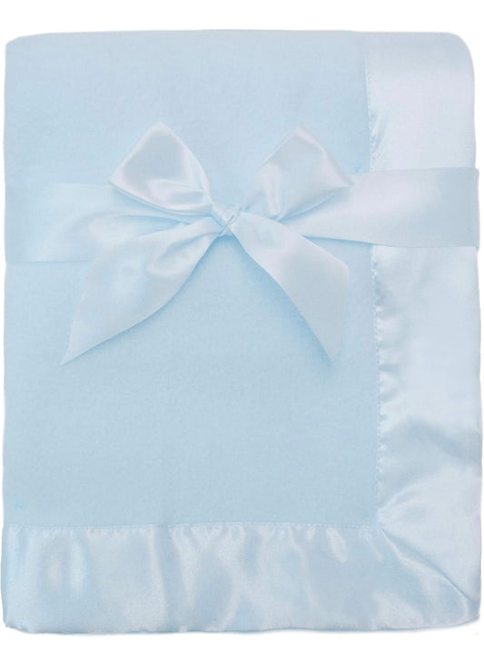 Blue Embroidered Baby Blanket