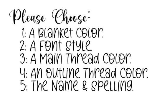 Grey Embroidered Baby Blanket