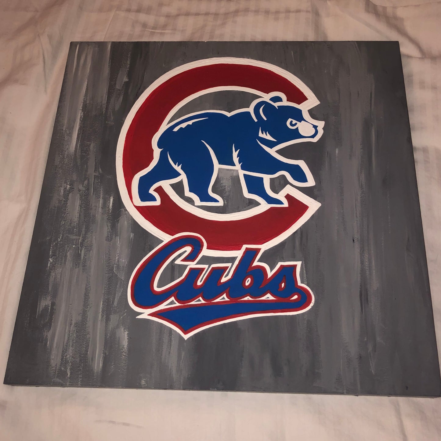 Chicago Cubs Logo on canvas
