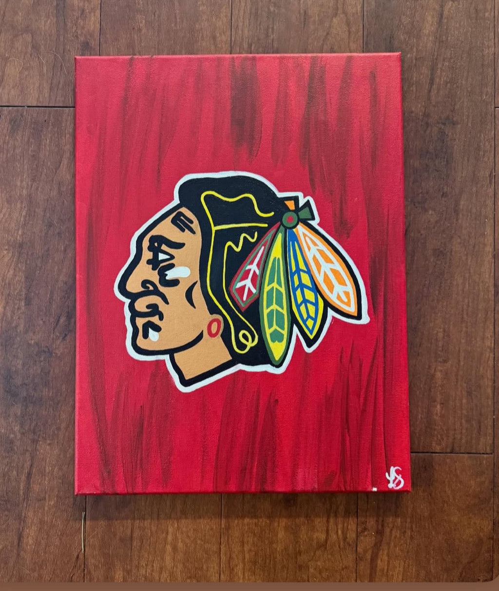 Chicago Blackhawks Logo Canvas