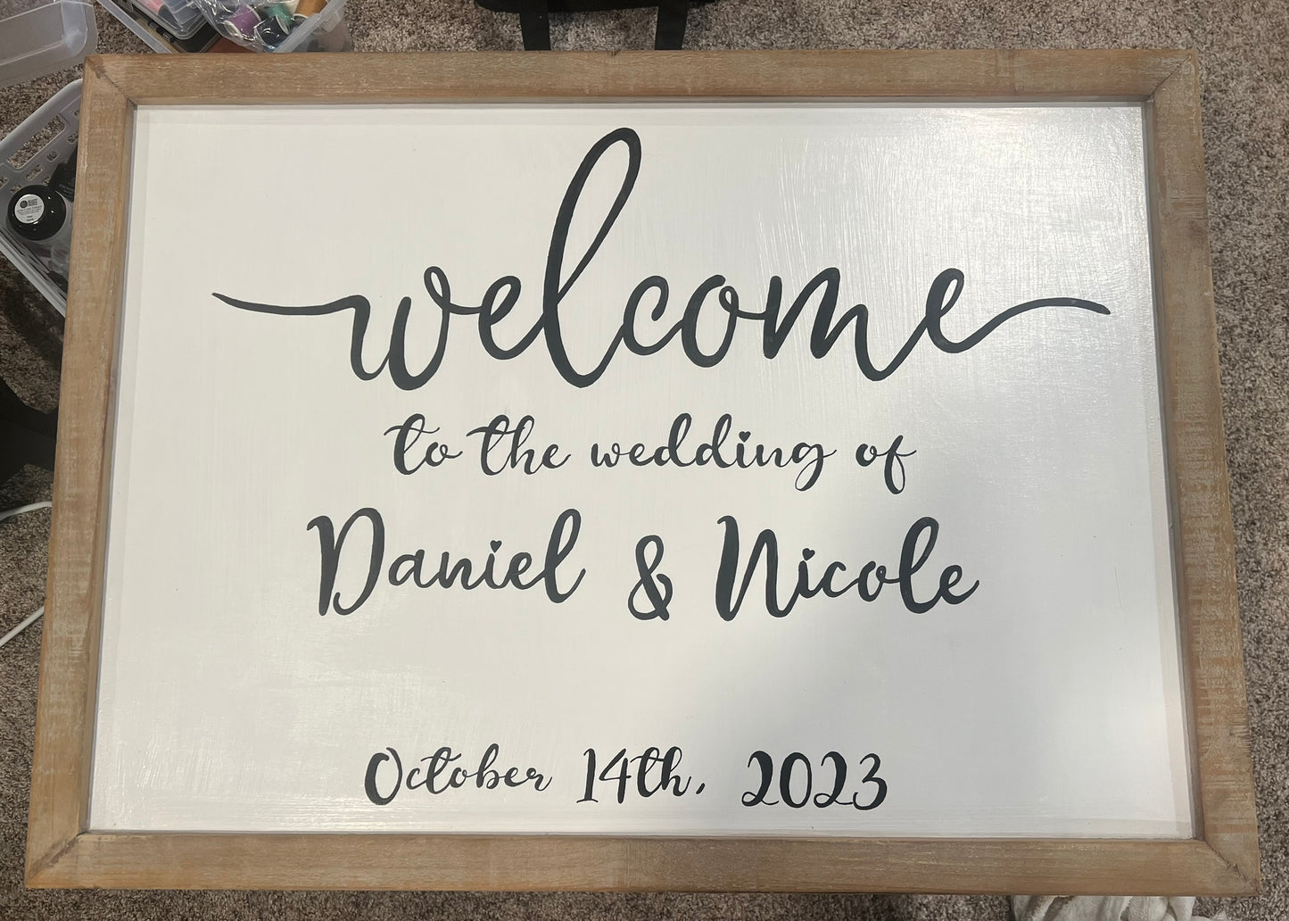 Customizable Wedding “Welcome” Sign