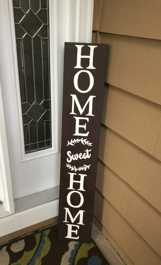 “Welcome/Home Sweet Home” Front Porch Wood Sign