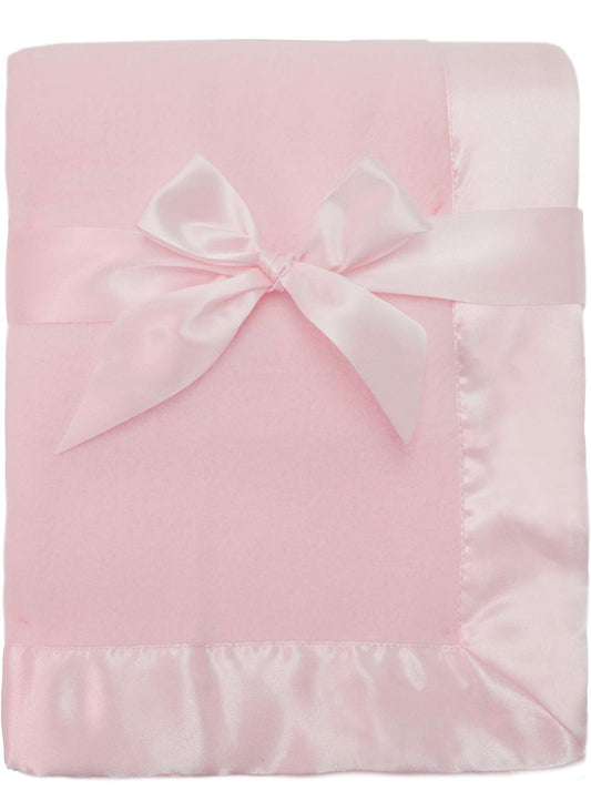 Pink Embroidered Baby Blanket