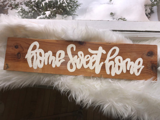 “Home Sweet Home” Wood Sign