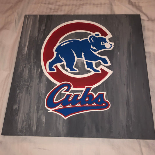 Chicago Cubs Logo on canvas
